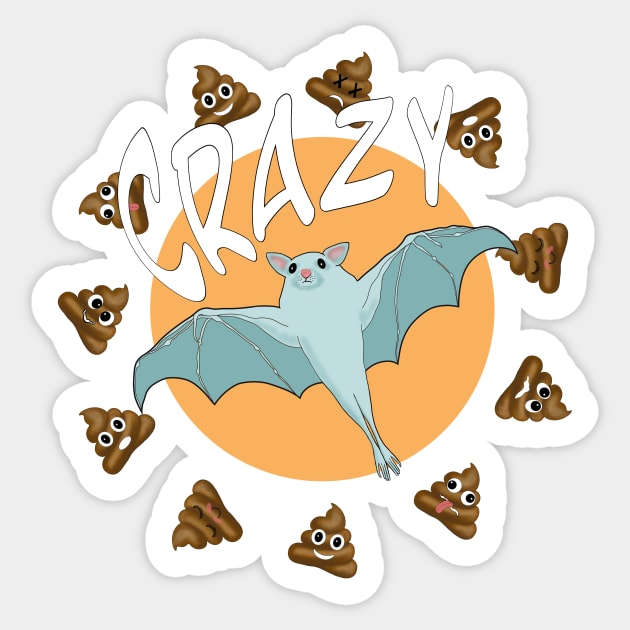 Bats$&% Crazy Funny Message Design Sticker by StephJChild